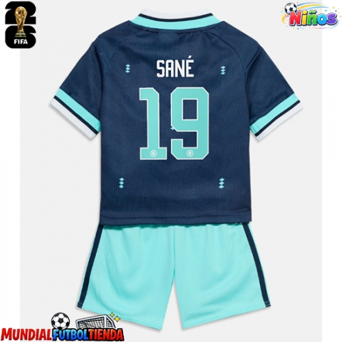 Camiseta Alemania Leroy Sane #19 Segunda Equipación Replica Mundial 2026 para niños mangas cortas (+ Pantalones cortos)